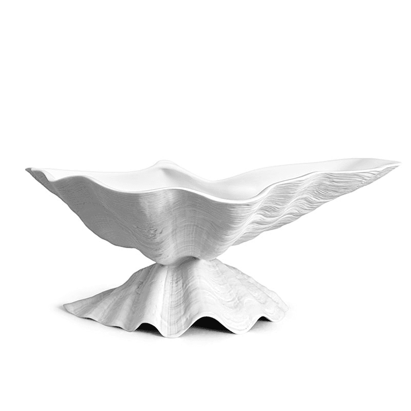 Neptune Bowl, L27 x W19cm, White