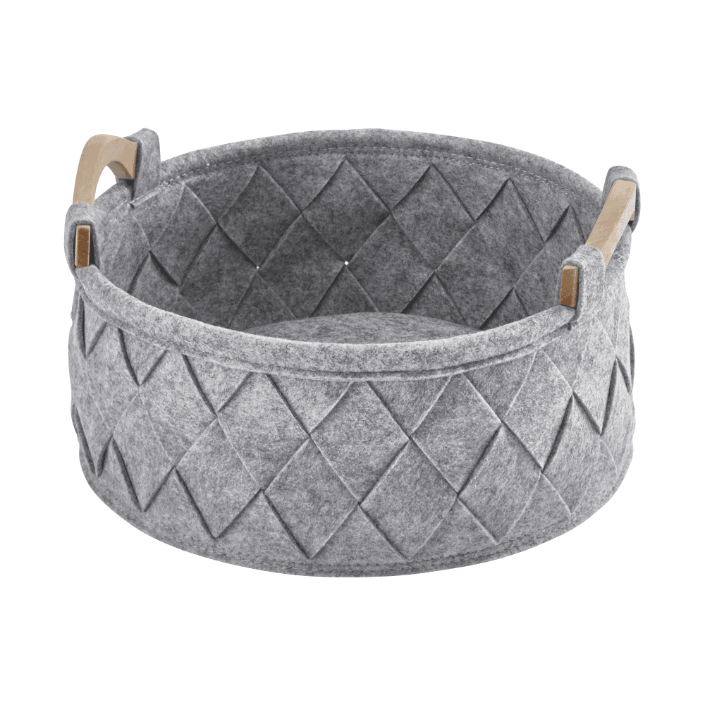 Amy Small storage basket, 33 x 17.5cm - 7L, Grey