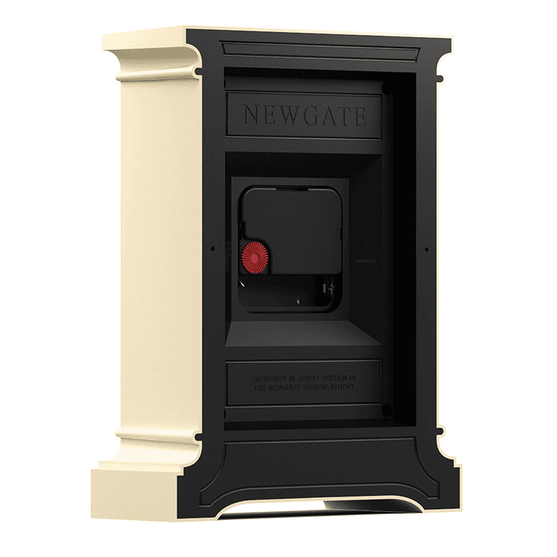 Time Lord Mantel Clock, 21.9cm, Linen White