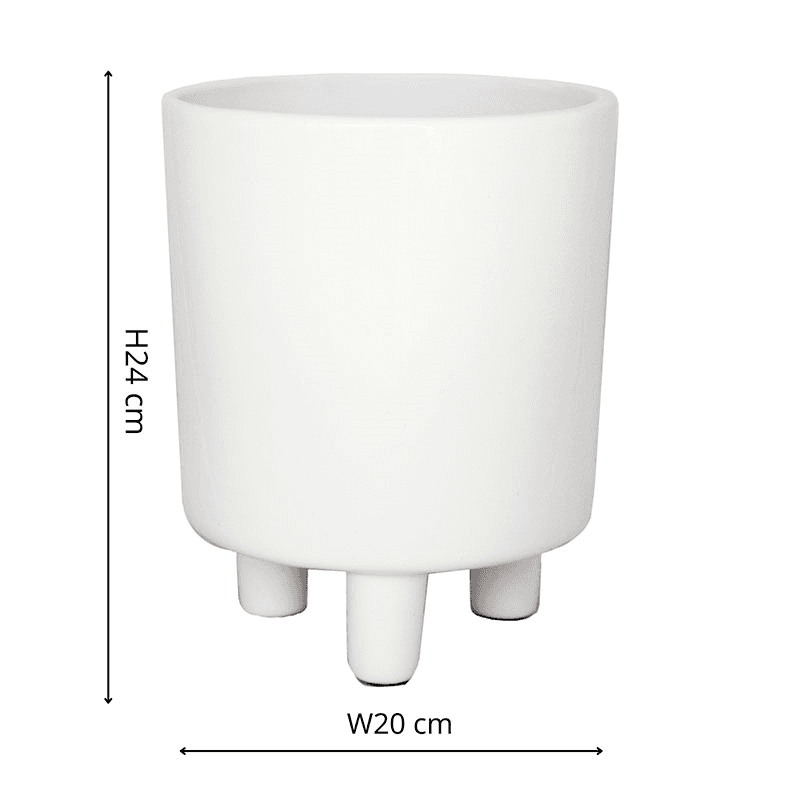 Pisa Planter, H20 x W24 x D24cm, White