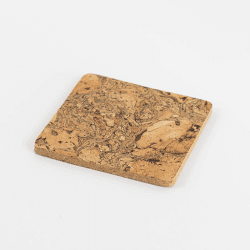 Image showing the Cork Set of 4 Coasters, W9 x L9cm, Natural product.