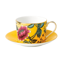 Image showing the Wonderlust - Tonquin Teacup and saucer, 15cl, Yellow product.