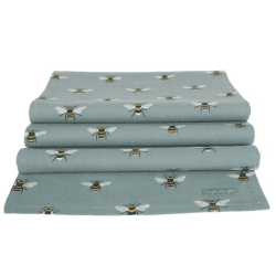 Image showing the Bees Tablerunner, Teal product.
