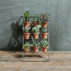 Image showing the Jara Planter stand, 65 x 40 x 45cm, Terracotta/Black product.