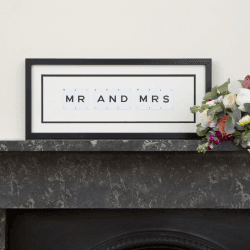 Image showing the MR AND MRS 'Mr & Mrs' Word Frame, Black product.