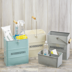 Image showing the Living Nostalgia Housekeeping box, 33 x 21 x 26cm, Cream product.