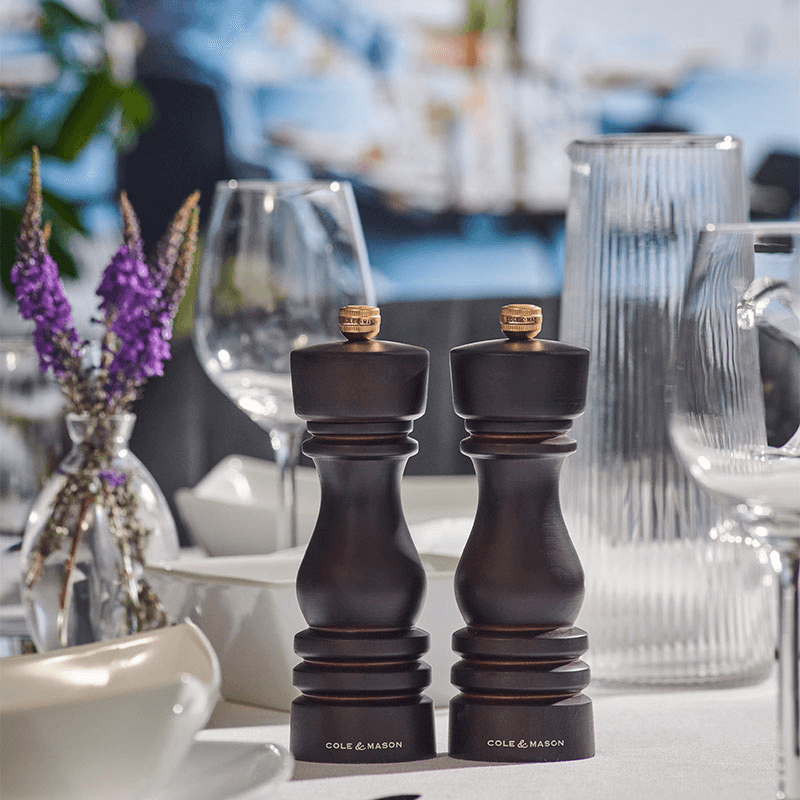 London Salt & Pepper Mills, 180mm, Chocolate Wood