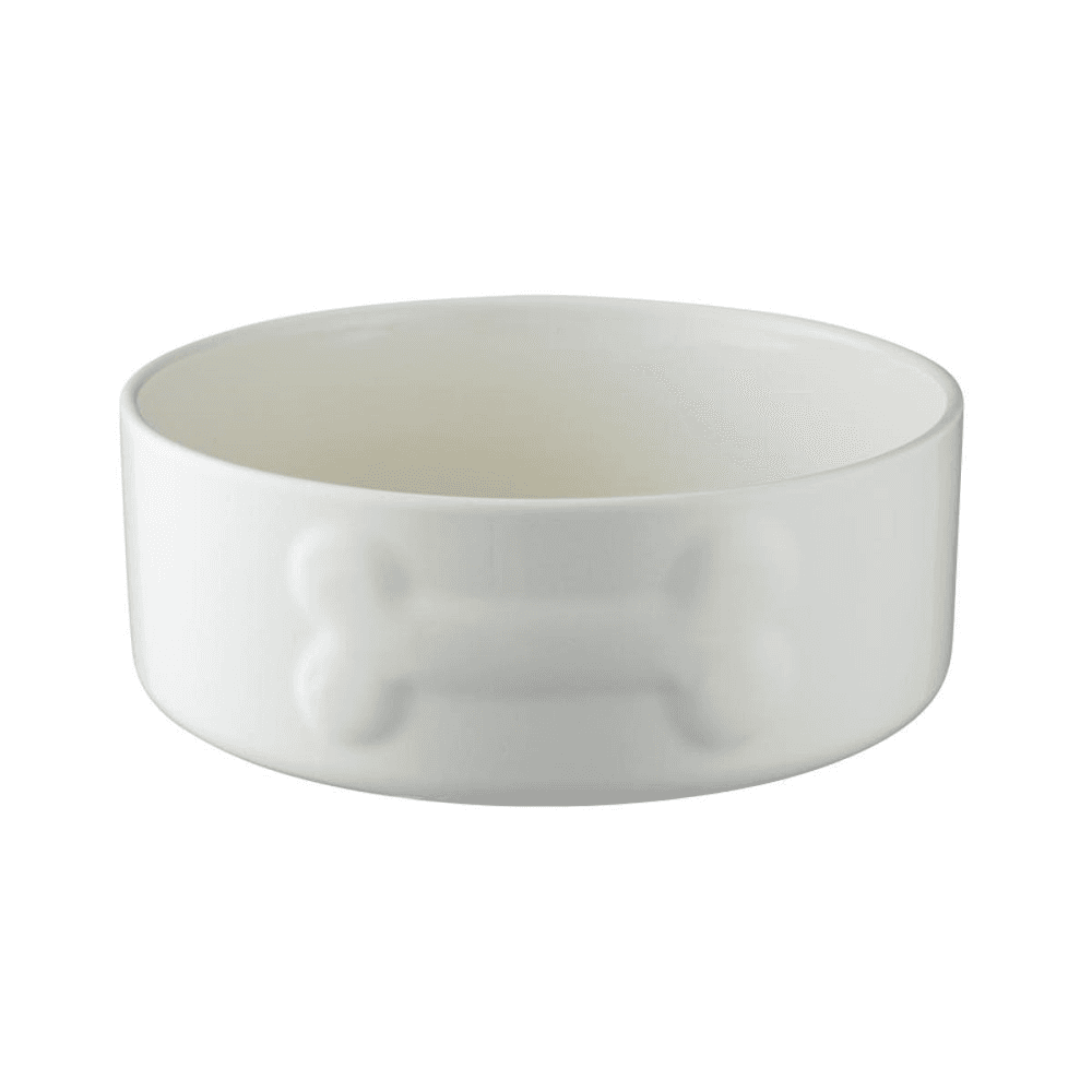 Colour Mix Dog Bowl, Cream, D20cm