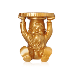 Image showing the Attila, Small Gnome Stool, Gold, Gold product.