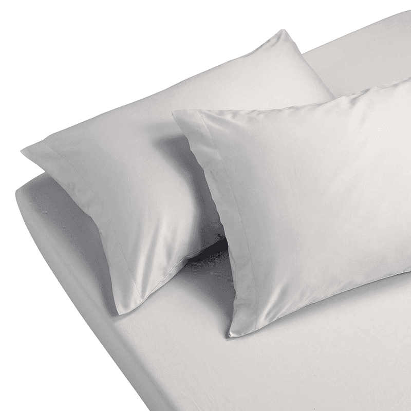 Sateen Pair of Standard Pillowcases, Platinum