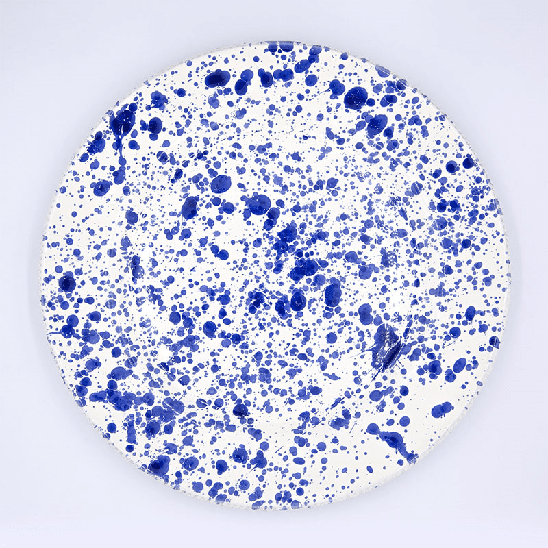 Splatter Dinner Plate, D24cm, Blueberry