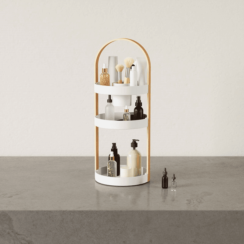 Bellwood Organiser, H50cm, White & Natural