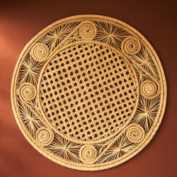 Image showing the Sandra Set of 2 Woven Placemats, D35cm, Natural product.