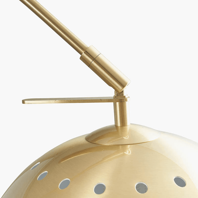 Feliciani Floor Lamp, H175cm, Brushed Brass and White Marble
