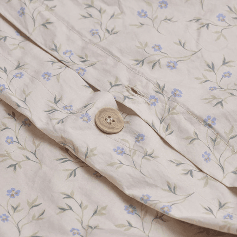 Floral Cotton Duvet Cover, Double, Sprig