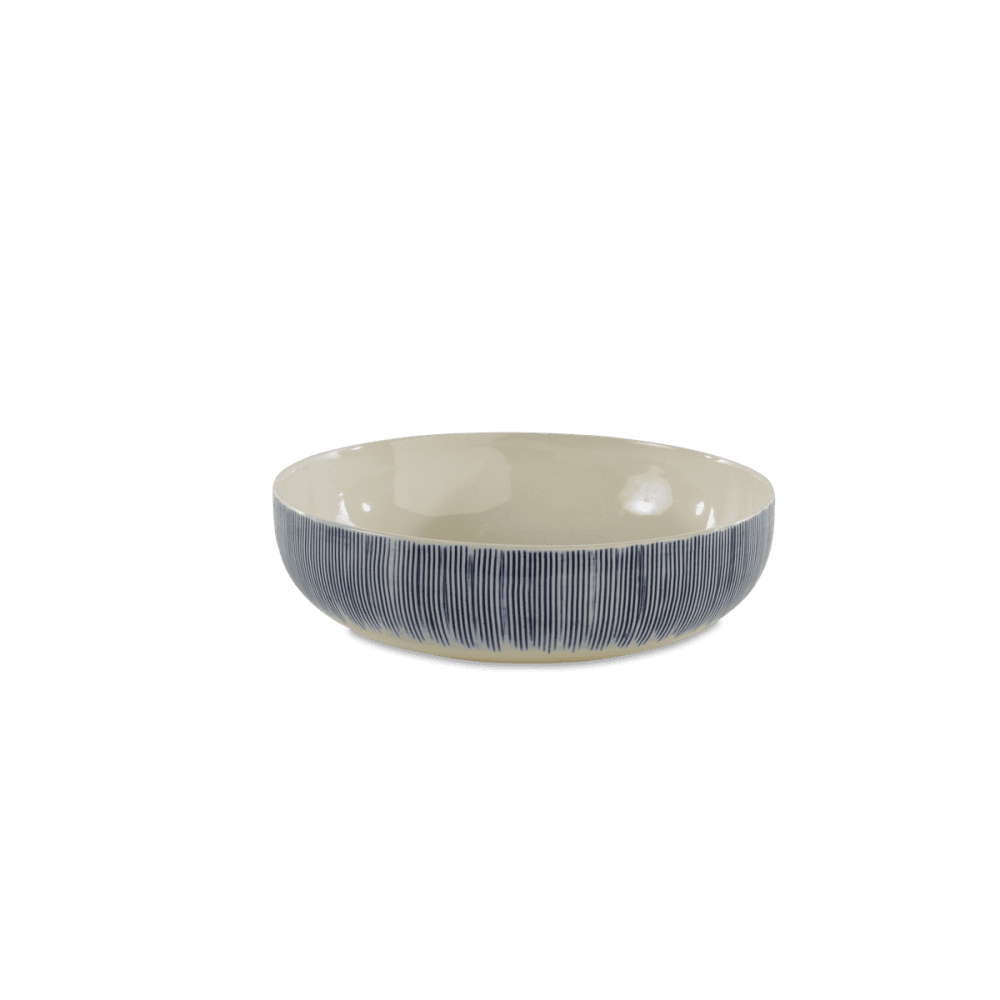 Karuma Serving Bowl, D26cm, Blue and White