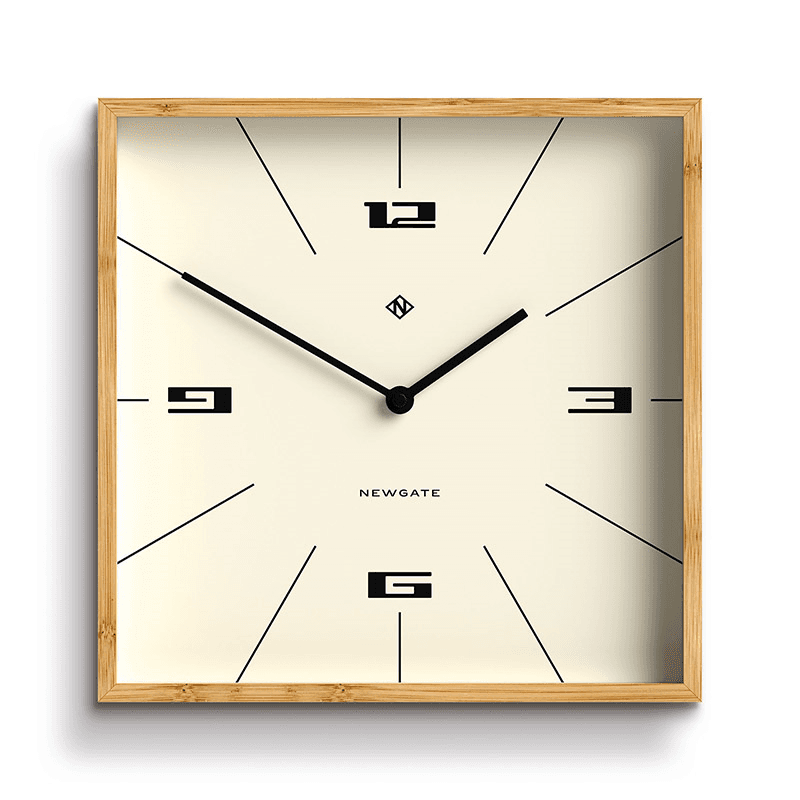 Fiji Wall Clock Hovercraft Dial, 30cm, Light Bamboo