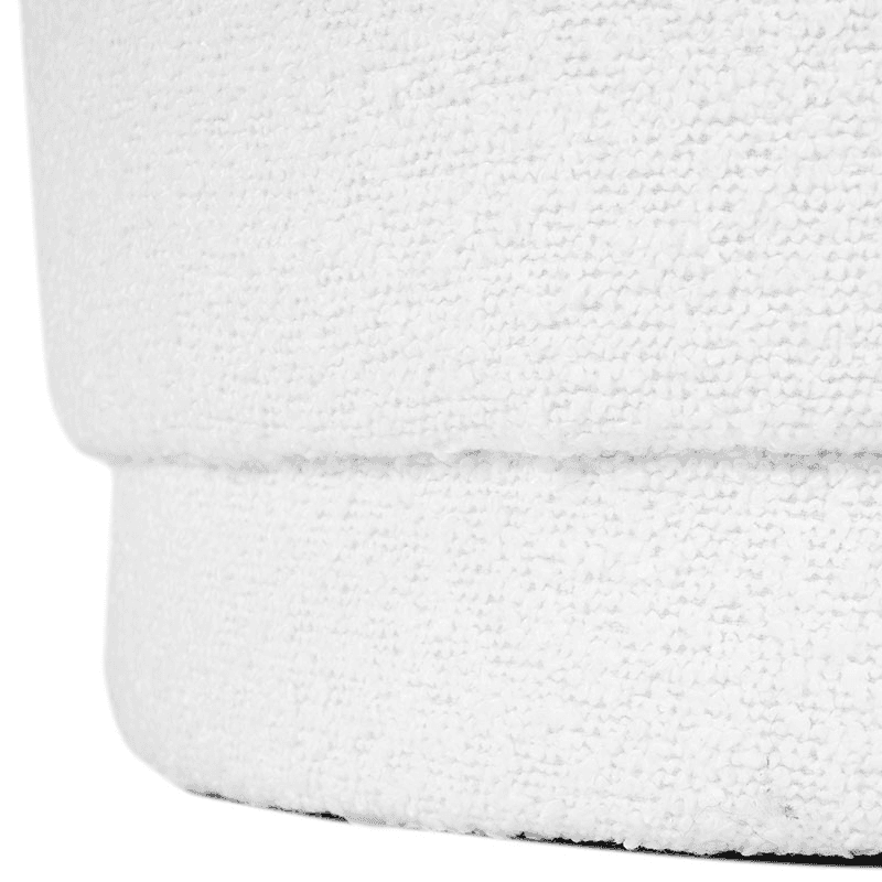 Sassari Boucle Pouffe, D43cm, White