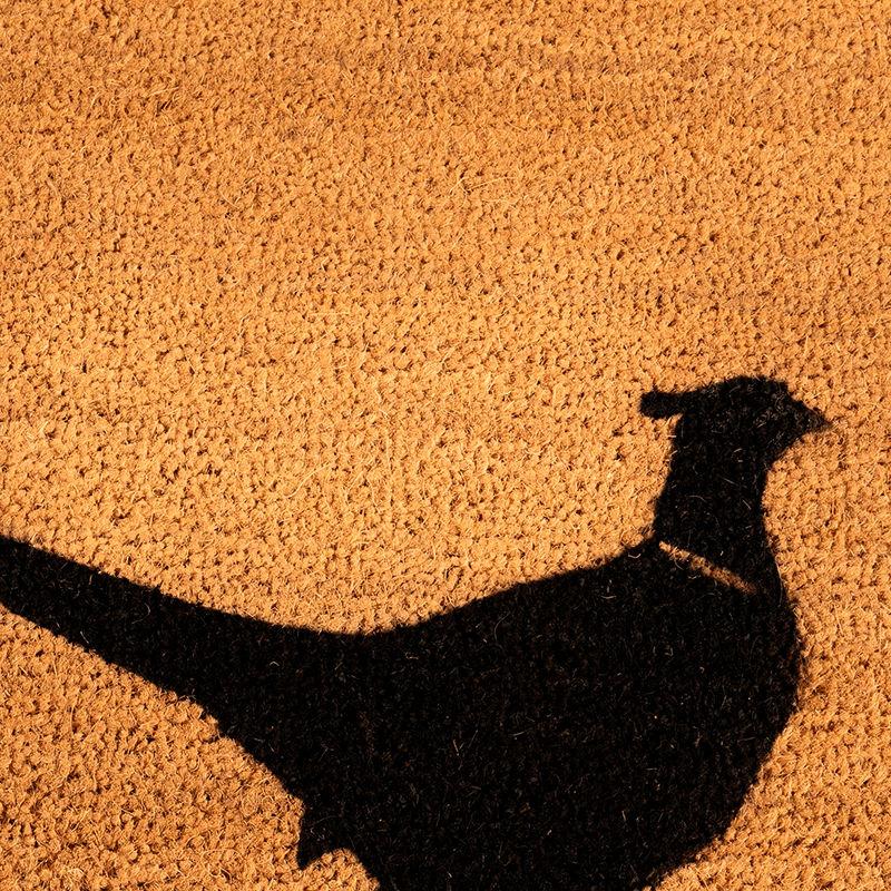 Country Home Pheasant Doormat, 90 x 60cm, Natural & Black