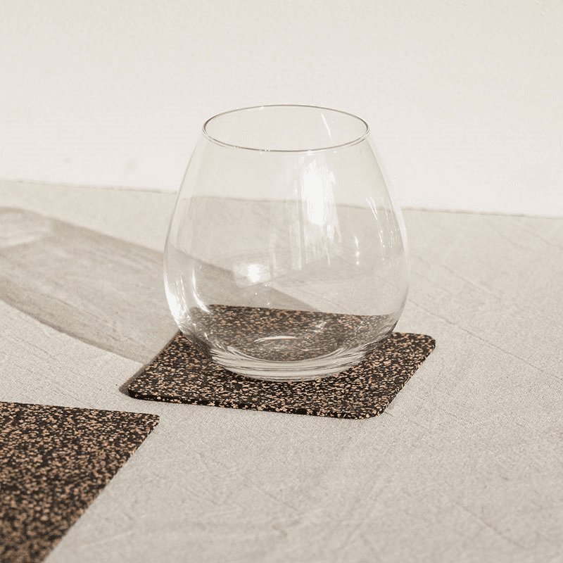 Dash Set of 4 Coasters, W10 x L10cm, Black