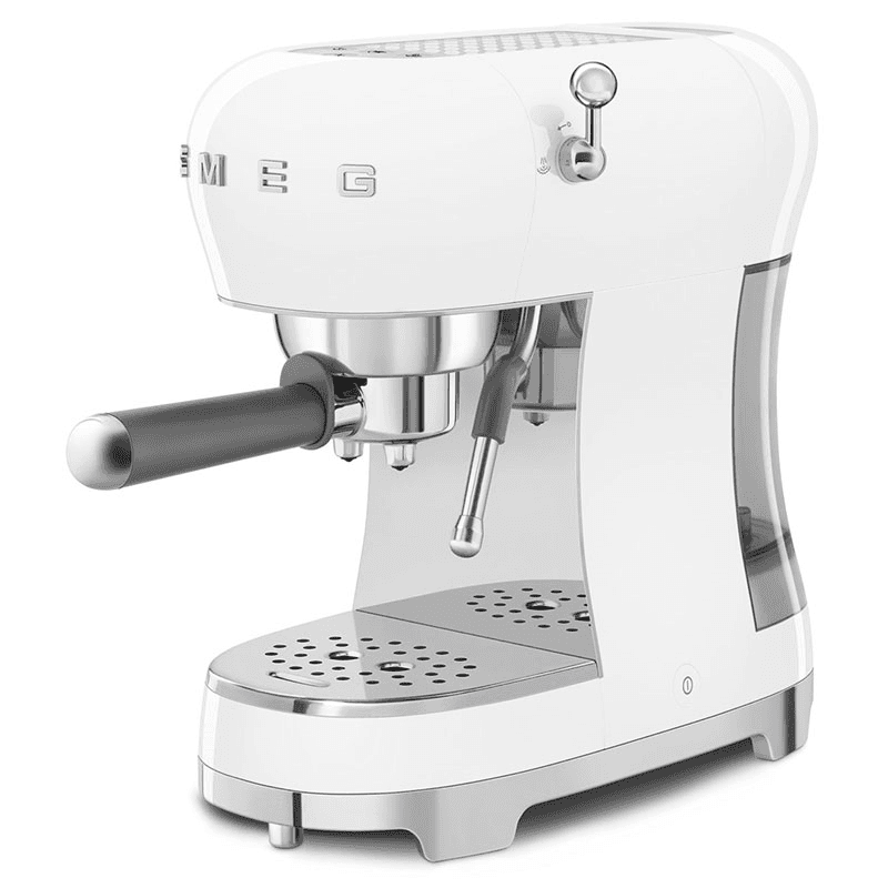 50's Style Espresso Coffee Machine, White