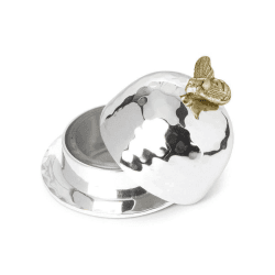 Image showing the Bee Butter dish, H7 x D8cm, Silver product.
