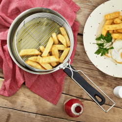 Image showing the Vista, Deep Fryer/Chip Pan, 20cm, Stainless Steel product.