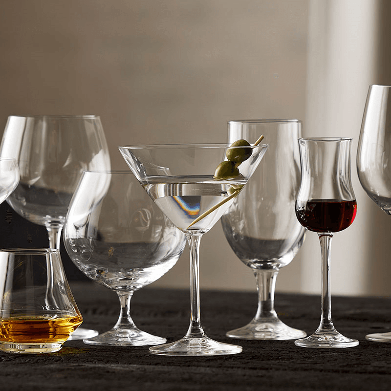 Juvel Set of 4 Martini Glasses, 280ml, Clear