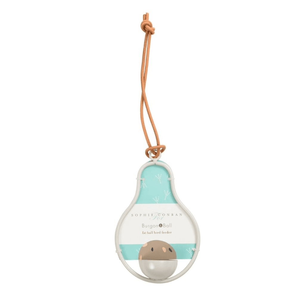 Fat Ball Bird Feeder, Pear, White/Blue