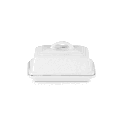 Image showing the Stoneware Butter Dish, White product.