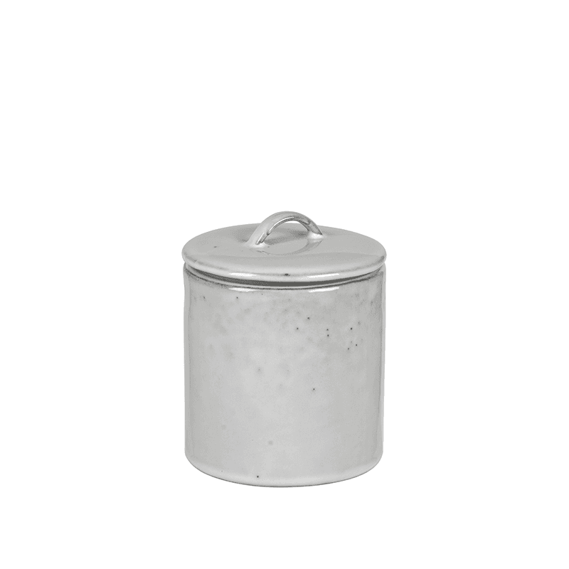 Nordic Sand Jar with Lid, H12cm, Natural