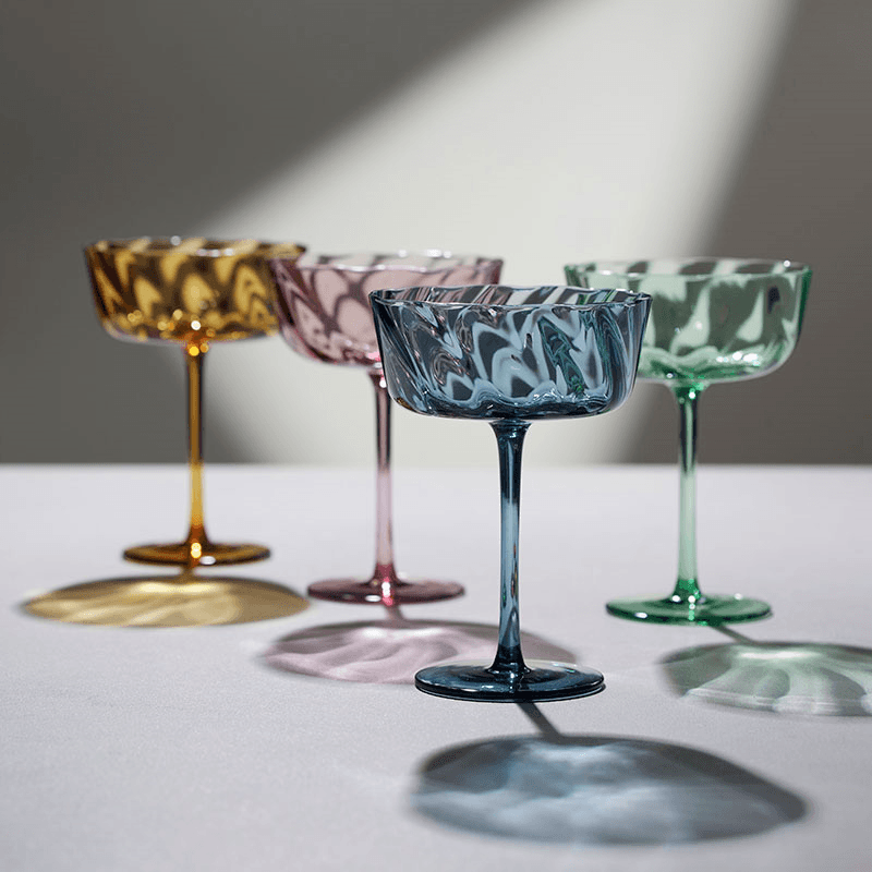 Vienna Set of 4 Champagne Bowls, 300ml, Green