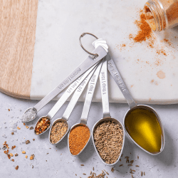 Image showing the Measuring Spoon 6 Piece Set, 11 cm, Stainless Steel product.