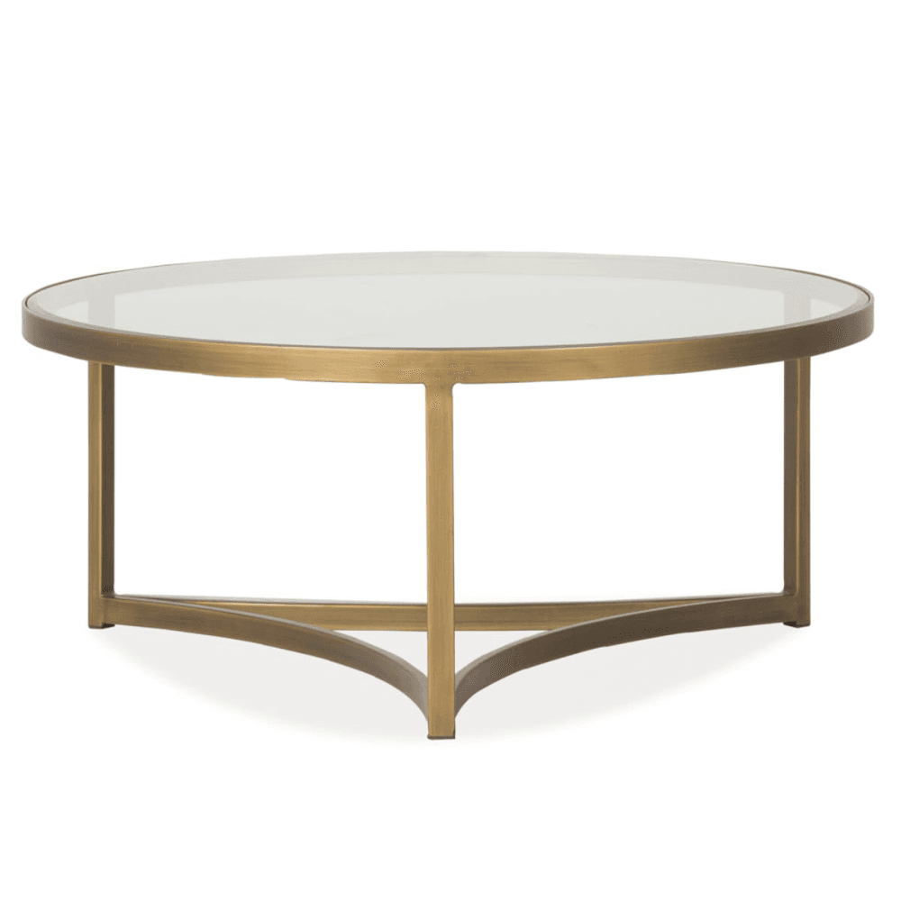 Sundance Large coffee table, H40 x D100cm, Antique Brass