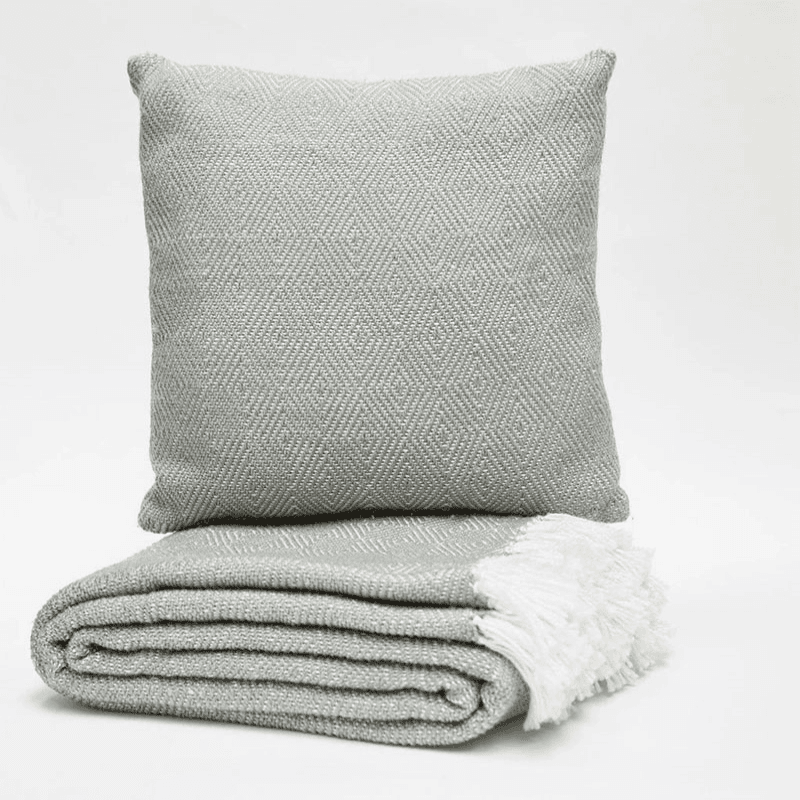 Diamond Blanket, 250cm x 130cm, Dove Grey