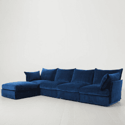 Image showing the Model 06 4 Seater Sofa With Chaise, Navy product.