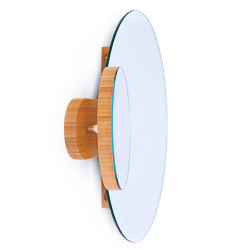 Image showing the Eclipse Wall mirror, H45 x W55 x D10cm, Oak/Mirrored Glass product.