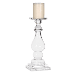 Image showing the Candlestick, 33cm, Clear Glass product.