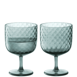 Image showing the Dapple Wine Glasses Set of 2, 325ml, Water Blue product.