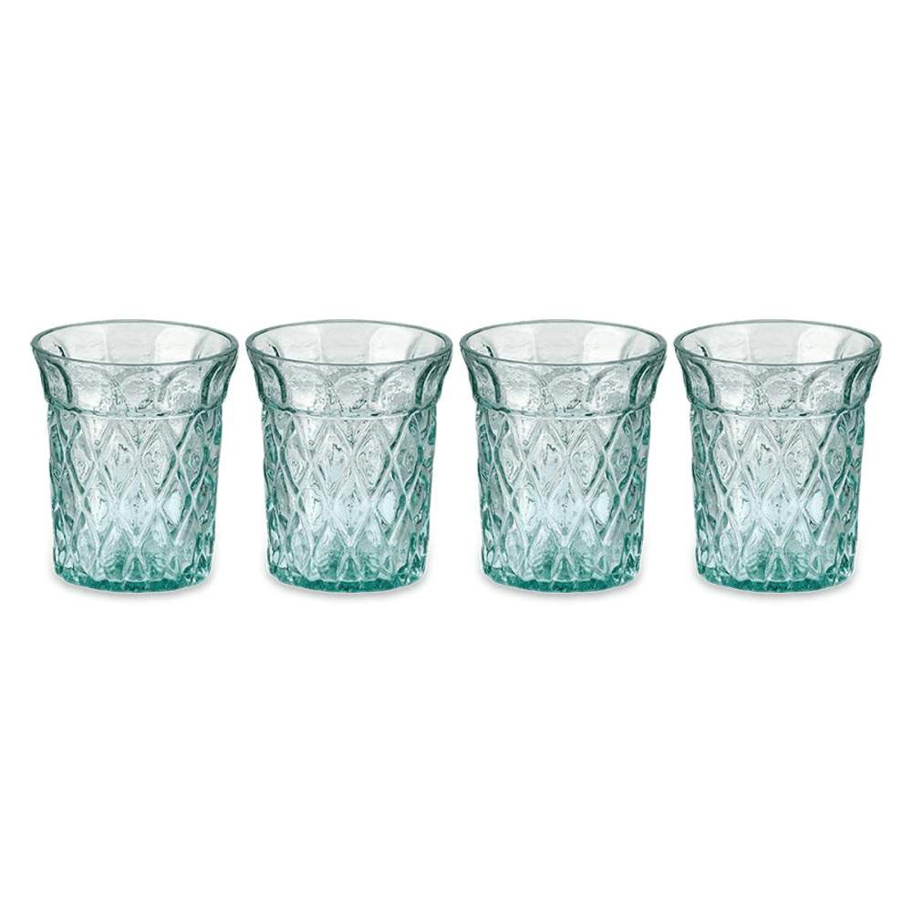 Karala Set of 4 Recycled Glass Tumblers, Clear