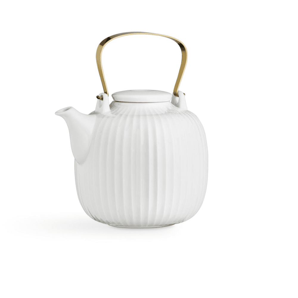 Hammershoi Teapot, H15 x W14.5cm - 1.2 litre, White