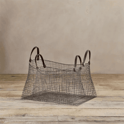Image showing the Adah Set of 2 Iron Baskets, Brown product.