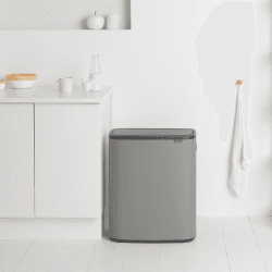 Image showing the Bo Touch bin, 30 litre, Mineral Concrete Grey product.