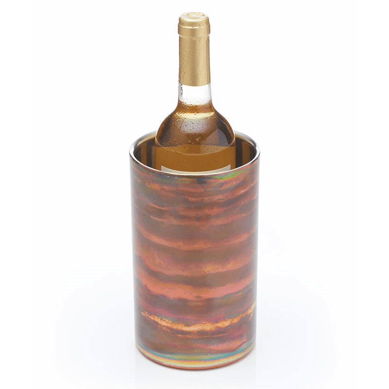 Double-Walled Wine Bottle Cooler, D12 x H20cm, Copper