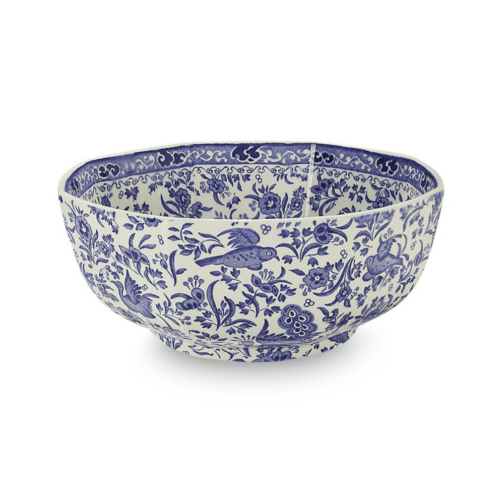 Regal Peacock Octagonal Bowl, D20.5cm, Blue