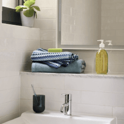 Image showing the Carnaby Stripe Hand Towel, Blue product.