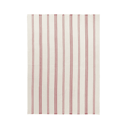 Image showing the Lines Throw, H190cm x W130cm, White/Rusty Red product.