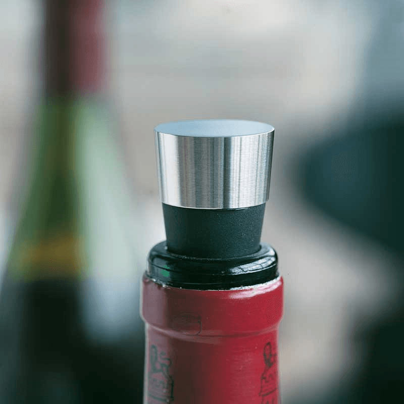 Wine Stopper, Black/Steel
