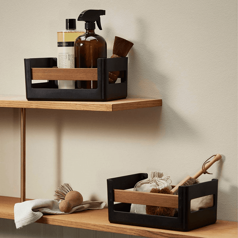 Nordic Kitchen Pantry Crate, L26 x W18cm, Black