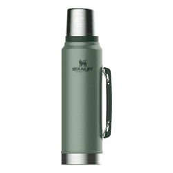 Image showing the Classic Vacuum bottle, 1 litre, Hammertone Green product.